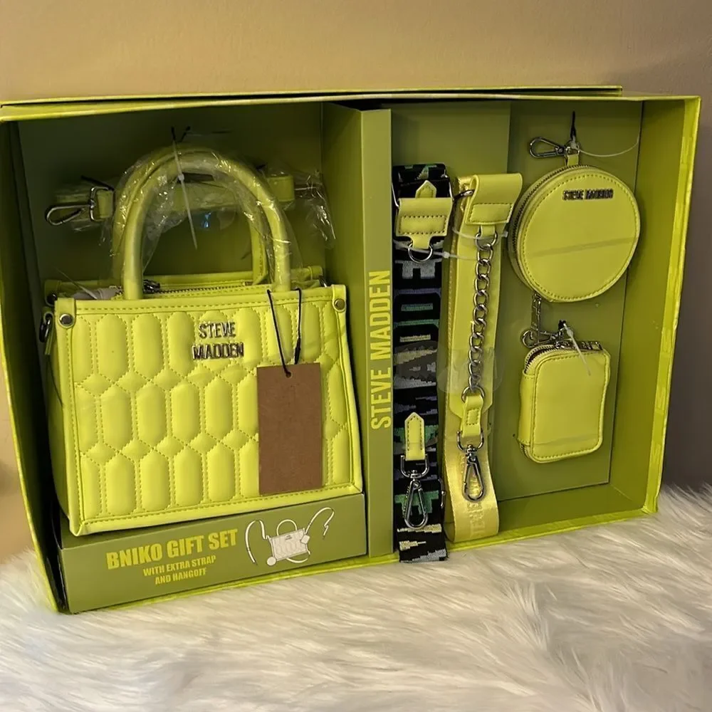 NIB Steve Madden (Bniko) Gift Set - Neon Lemon- Christmas Gift 🎁